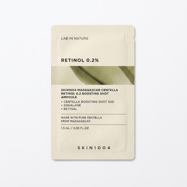 SKIN1004 Антивікова ампула з центеллою, 0,2% ретинолом та спікулами Madagascar Centella Retinol 0.2 Boosting Shot Ampoule, 1,5 ml