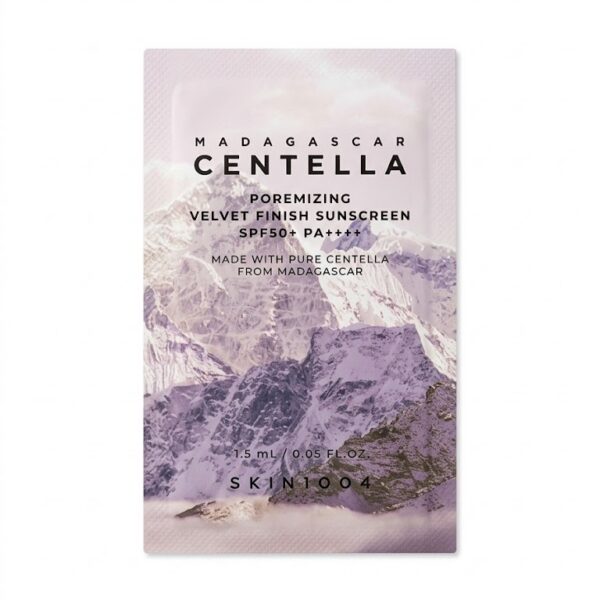 SKIN1004 Сонцезахисний крем для звуження пор з центеллою Madagascar Centella Poremizing Velvet Finish Sunscreen SPF50+ PA++++, 1,5 ml